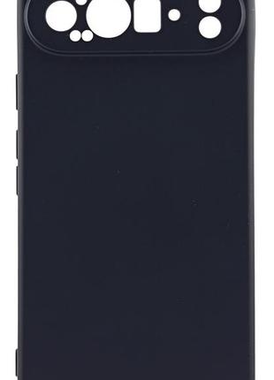 Чехол silicone case для google pixel 9 pro xl бампер с микрофиброй черный