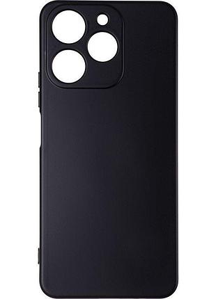 Чехол silicone case для realme note 70 / realme note 70t (rmx5313) бампер с микрофиброй черный