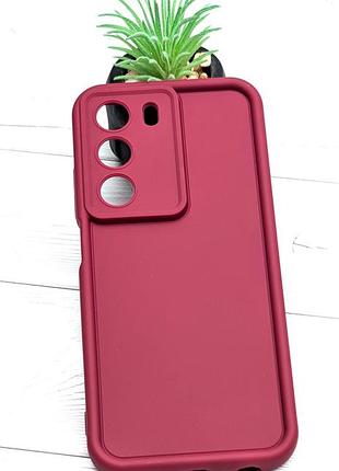 Чехол shock case для телефона realme c71 (rmx5303) бампер силиконовый бордовый