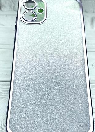Уценка !!!! чехол luxury case для samsung galaxy a06 / a065 бампер силиконовый ombre блестки фиолетовый (уценка)