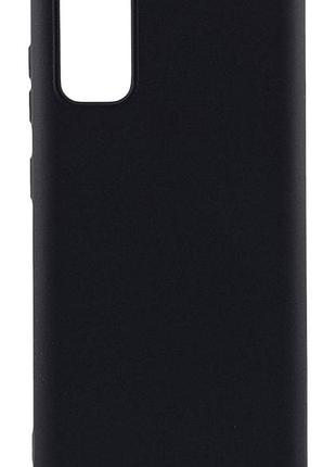 Чехол silicone case для samsung galaxy s20 / g980 / g981 бампер с микрофиброй черный