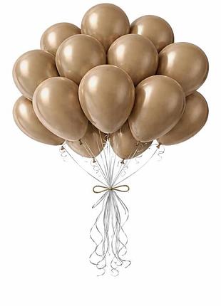 Надувные шарики набор 100 шт htop balloons party 12 дюймов товары для празника дня рождения коричневый