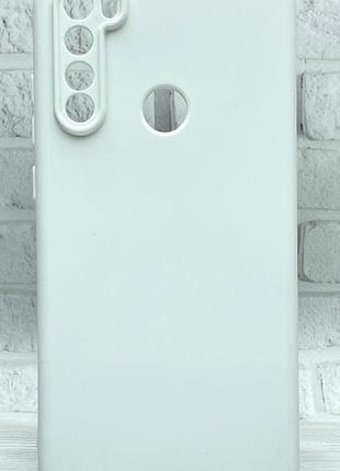 Уценка !!!! чехол silicone case box для xiaomi redmi note 8t бампер с микрофиброй белый (уценка)