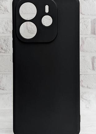 Чехол silicone case для xiaomi redmi note 14 4g global (код модели 24117rn76g / 24117rn76o) бампер черный