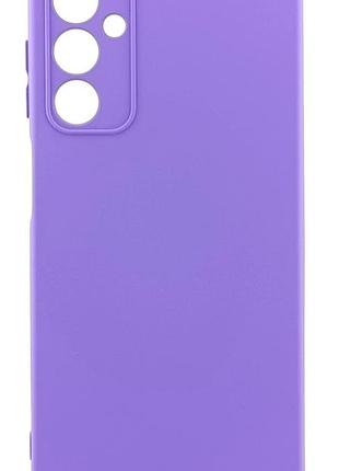 Чехол silicone case box для телефона samsung galaxy a24 / a245 бампер с микрофиброй сиреневый