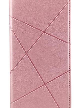Чехол книжка business leather для xiaomi redmi 10a на магните с подставкой розовый