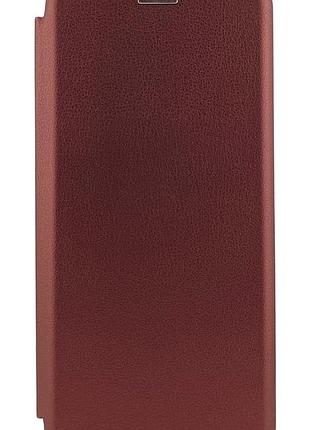 Чехол книжка premium для xiaomi redmi 14c на магните с подставкой бордовый