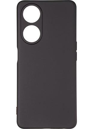 Чехол silicone case для oppo a1 5g (phs110) бампер с микрофиброй черный