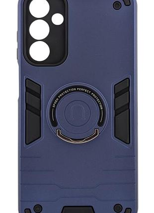 Чехол spgen ring для samsung galaxy m15 / m156 противоударный с подставкой кольцо синий