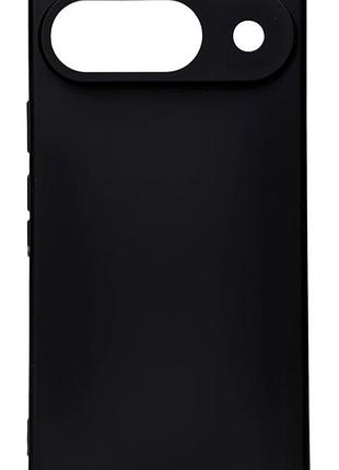 Чехол silicone case для google pixel 9 бампер с микрофиброй черный