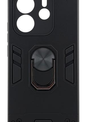 Чохол armored ring для xiaomi redmi note 14 4g eu (код 24117rn76e) протиударний з підставкою кільце чорний