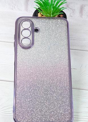 Чехол luxury case для samsung galaxy a17 5g / a176 бампер силиконовый ombre блестки фиолетовый
