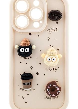 Чохол shock case 3d print для apple iphone 14 pro бампер силіконовий з малюнком coffee
