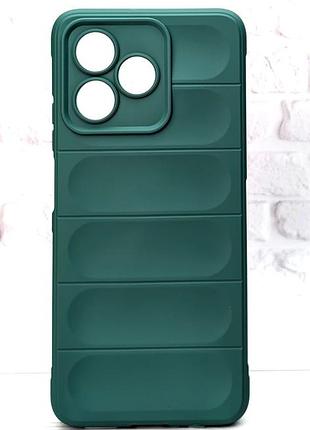 Чехол funda case для realme note 50 (rmx3834) бампер с микрофиброй зеленый
