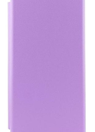 Чехол книжка premium xiaomi redmi note 9s на магните с подставкой сиреневый