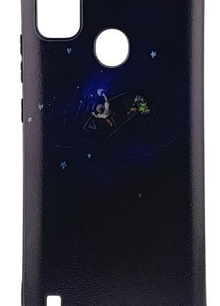 Чохол silicone case print для zte blade a51 бампер із малюнком човен