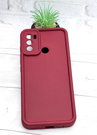 Чехол shock case для motorola g40 fusion бампер силиконовый бордовый