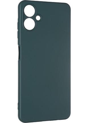 Чехол silicone case для samsung galaxy a06 / a065 бампер soft touch с микрофиброй зеленый