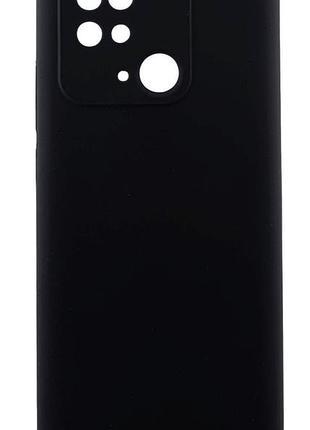Чехол silicone cover для poco c40 бампер с микрофиброй черный