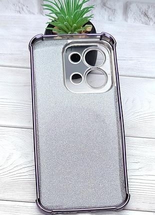 Чехол luxury wheel для xiaomi redmi 15c 4g global (код модели 25078ra3ea / 25078ra3ey) бампер с кольцом подставкой фиолетовый
