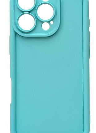 Чохол shock case для apple iphone 16 pro бампер силіконовий колір бірюзовий