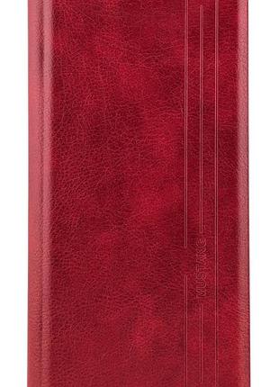 Чехол книжка mustang для xiaomi redmi note 12 5g на магните с подставкой красный