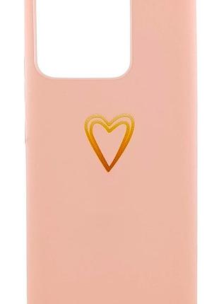 Чохол silicone case print для realme narzo 50a (rmx3430) бампер силіконовий рожева пудра з малюнком серце