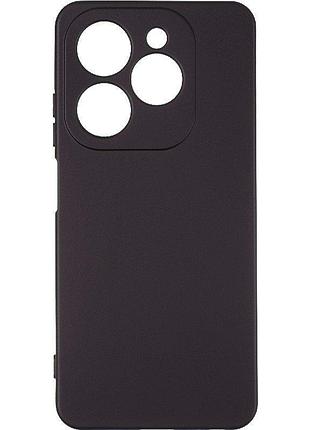 Чехол silicone case для infinix smart 8 (x6525) бампер с микрофиброй черный