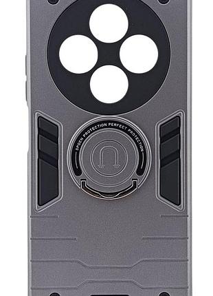 Чехол spgen ring для xiaomi redmi 14c противоударный с подставкой кольцо серый