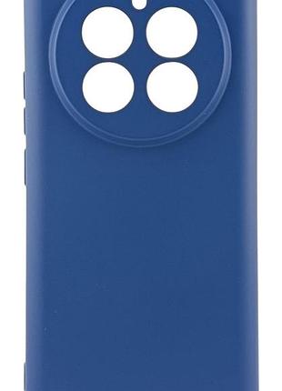 Чехол silicone case для realme 12 pro plus (rmx3840) бампер с микрофиброй синий