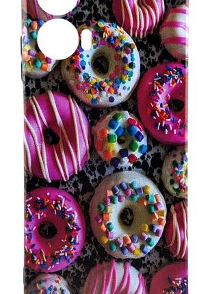 Чохол silicone case print для motorola e14 бампер з малюнком донат