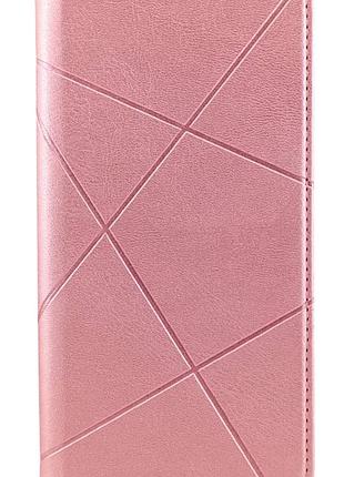 Чехол книжка business leather для samsung galaxy a22 / а225 с функцией подставки розовый
