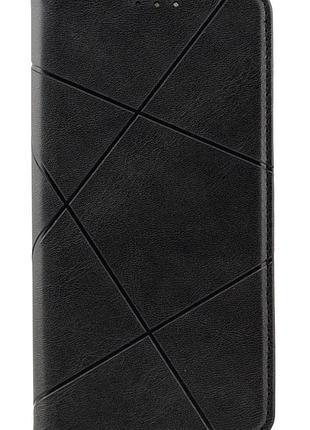 Чехол книжка business leather для apple iphone 15 pro с функцией подставки черный