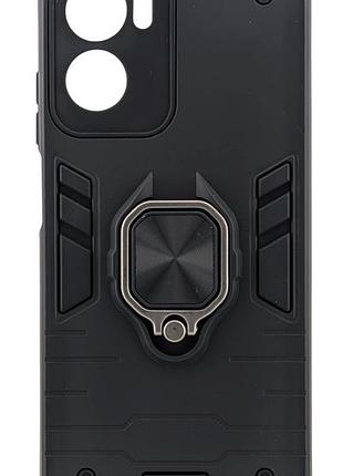 Чехол armored force для motorola e15 противоударный с подставкой кольцо черный
