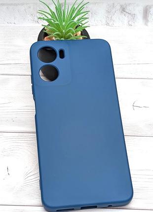 Чехол silicone case для motorola g05 бампер с микрофиброй синий