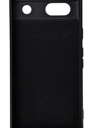 Чехол silicone case для google pixel 7a бампер с микрофиброй черный 2