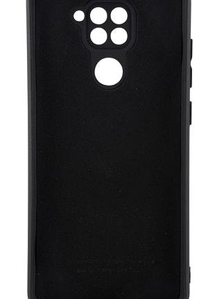 Чохол silicone case box для xiaomi redmi note 9 бампер із мікрофіброю чорний 2