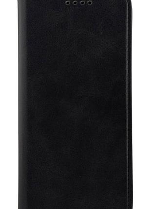 Чехол книжка leather для infinix note 40 (x6853) на магните с подставкой черный