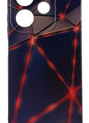 Чохол silicone case print для oppo a3 (cph2669, cph3669) бампер чорний з малюнком лінії