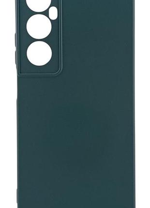 Чехол silicone case для realme c65 бампер с микрофиброй зеленый