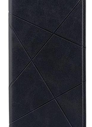 Чехол книжка business leather для xiaomi redmi note 14s на магните с подставкой черный