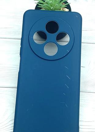 Уценка !!!! чехол silicone case для poco c75 бампер с микрофиброй темно-синий (уценка)