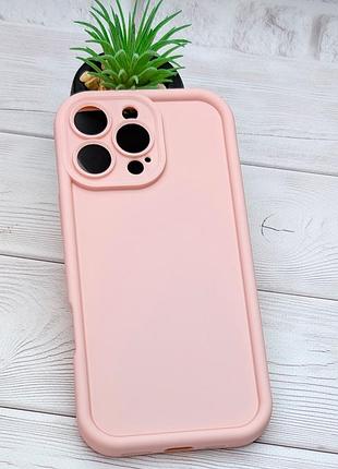 Чехол shock case для apple iphone 16 pro max бампер силиконовый цвет светло-розовый