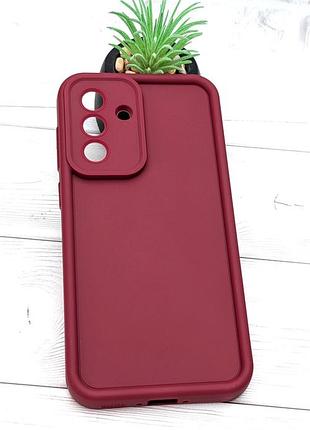 Чехол shock case для samsung galaxy a56 / a566 бампер силиконовый бордовый
