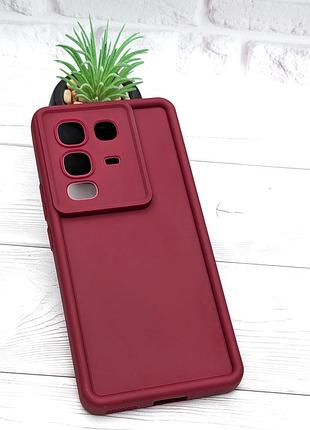 Чехол shock case для infinix note 50 4g (x6858) бампер силиконовый цвет бордовый