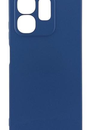 Чехол silicone case для infinix hot 50i (x6531, x6531b) бампер с микрофиброй синий