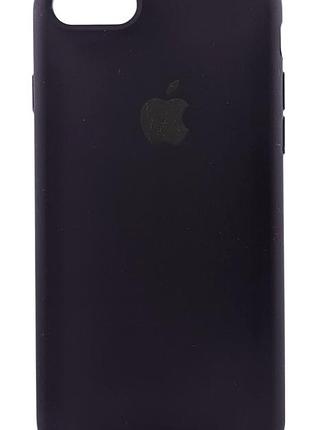 Чохол silicone case box для apple iphone 8 бампер soft touch з мікрофіброю темно-фіолетовий (загальний виріз)