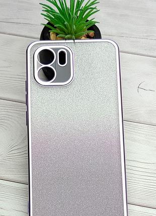 Чехол luxury case для xiaomi redmi a2 бампер силиконовый ombre блестки фиолетовый