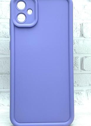 Уценка !!!! чехол shock case для samsung galaxy a05 / a055 бампер силиконовый сиреневый (уценка)