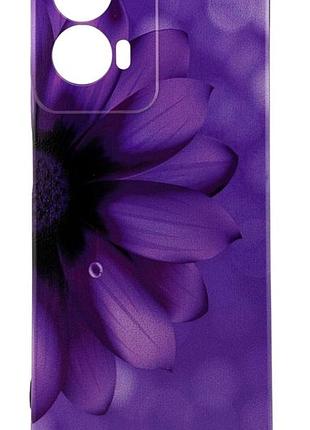 Чехол silicone case print для motorola g04 / g04s бампер с рисунком цветок